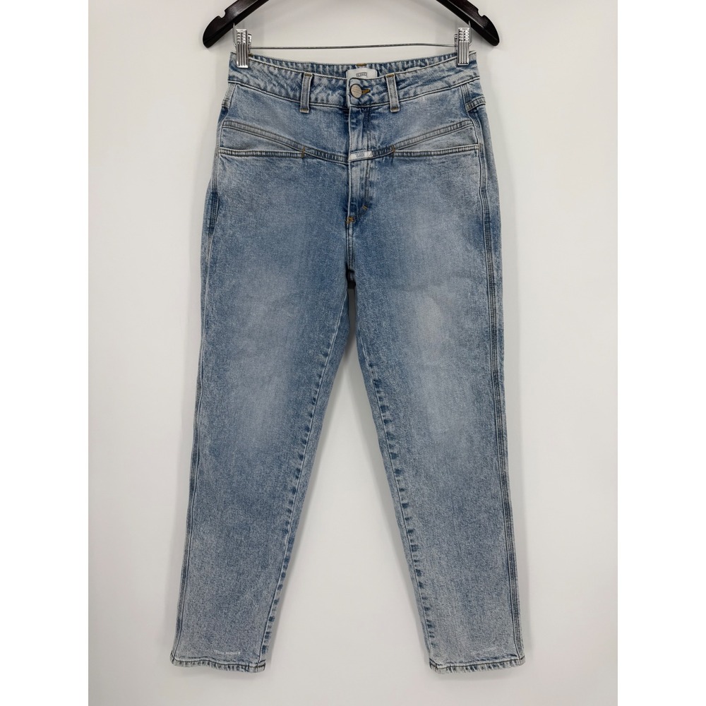 Closed Pedal Pusher High Waist Tapered Jeans Light Wash Blue C88002 Size 44
